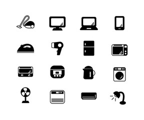 家電のアイコン／一人暮らし／白黒／シンプル／おしゃれ