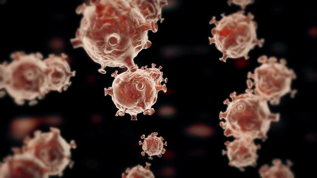 Coronavirus in action 3D animation