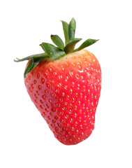 red strawberry isolated on white background