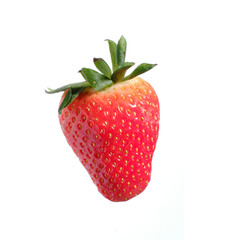 red strawberry isolated on white background