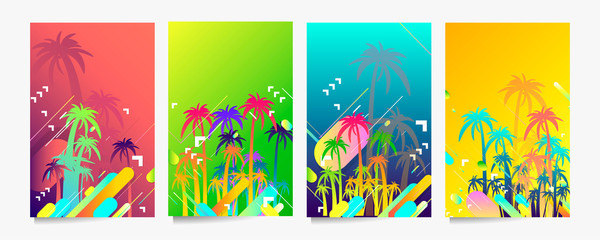 Abstract set summer background universal art web header template. Collage made with scribbles canyon strokes black. Vector design. Eps 10. 