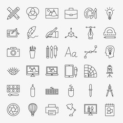 Designer Line Icons Set