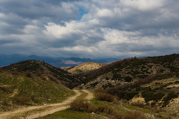 Fototapeta na wymiar Mountain landscape at the foothills of the Southwestern Pirin mountain range