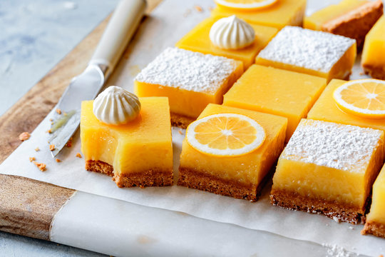Gluten-free lemon bars with almond flour shortbread crust