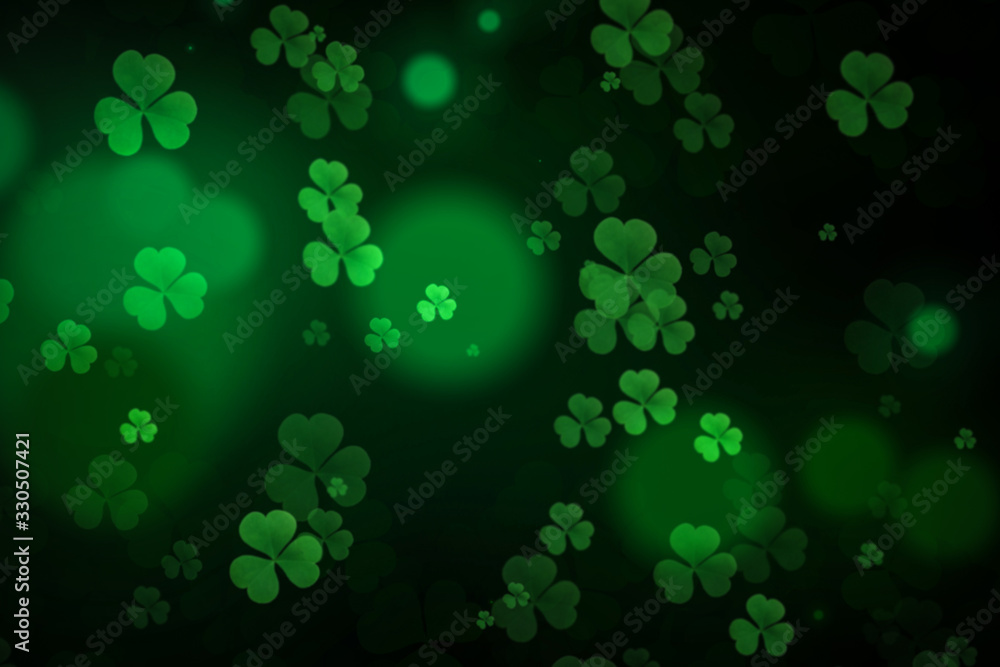 Aufkleber st patrick's day green background clover leaf selected fucus for st patrick's day celebration design
