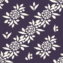 floral vector illustration. abstract hydrangea flowers seamless pattern