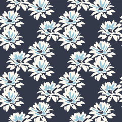 seamless floral background with daisy flowers