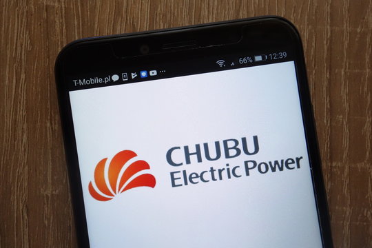 KONSKIE, POLAND - AUGUST 18, 2018: Chubu Electric Power logo displayed on a modern smartphone