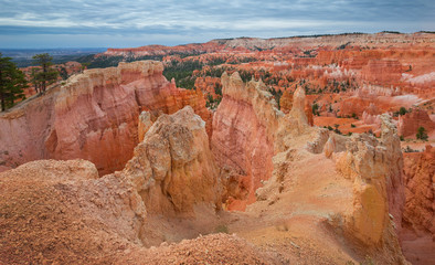 Rock towers Hoodoo in National Park Bryce Canyon, USA