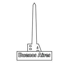 March 5, 2020 buenos aires Argentina: obelisk buenos aires vector icon