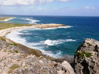 Anse des Salines et plage Tarare vue de la Pointe des châteaux en Guadeloupe