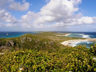 Anse des Salines et plage Tarare vue de la Pointe des châteaux en Guadeloupe