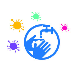 hands wash prevent from virus spread