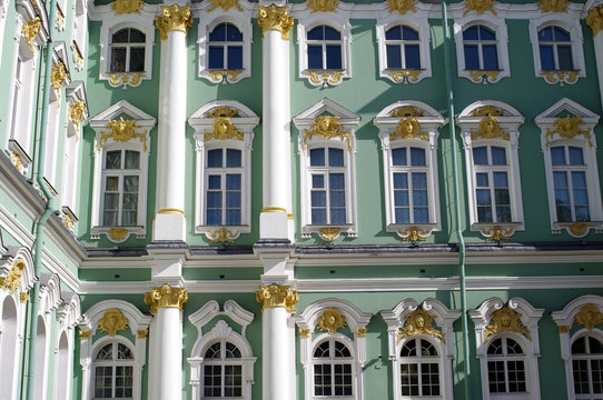 Façades du palais de l'Ermitage, aujourd'hui un musée