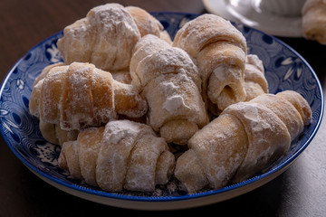 Delicious  traditional fresh croissants