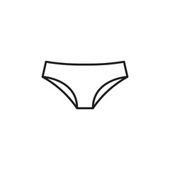 Woman panties icon. Vector Illustration. Line style.