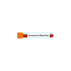 Blood test  for novel coronavirus. Vector illustration.