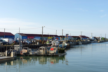 Fototapeta na wymiar Maisons de pêcheurs sur pilotis à Oléron