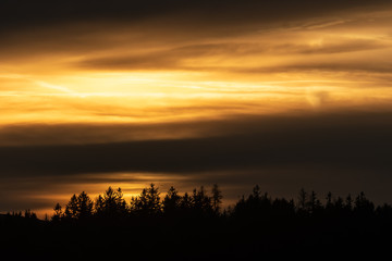 Fototapeta premium Abendrot am Hochkogel