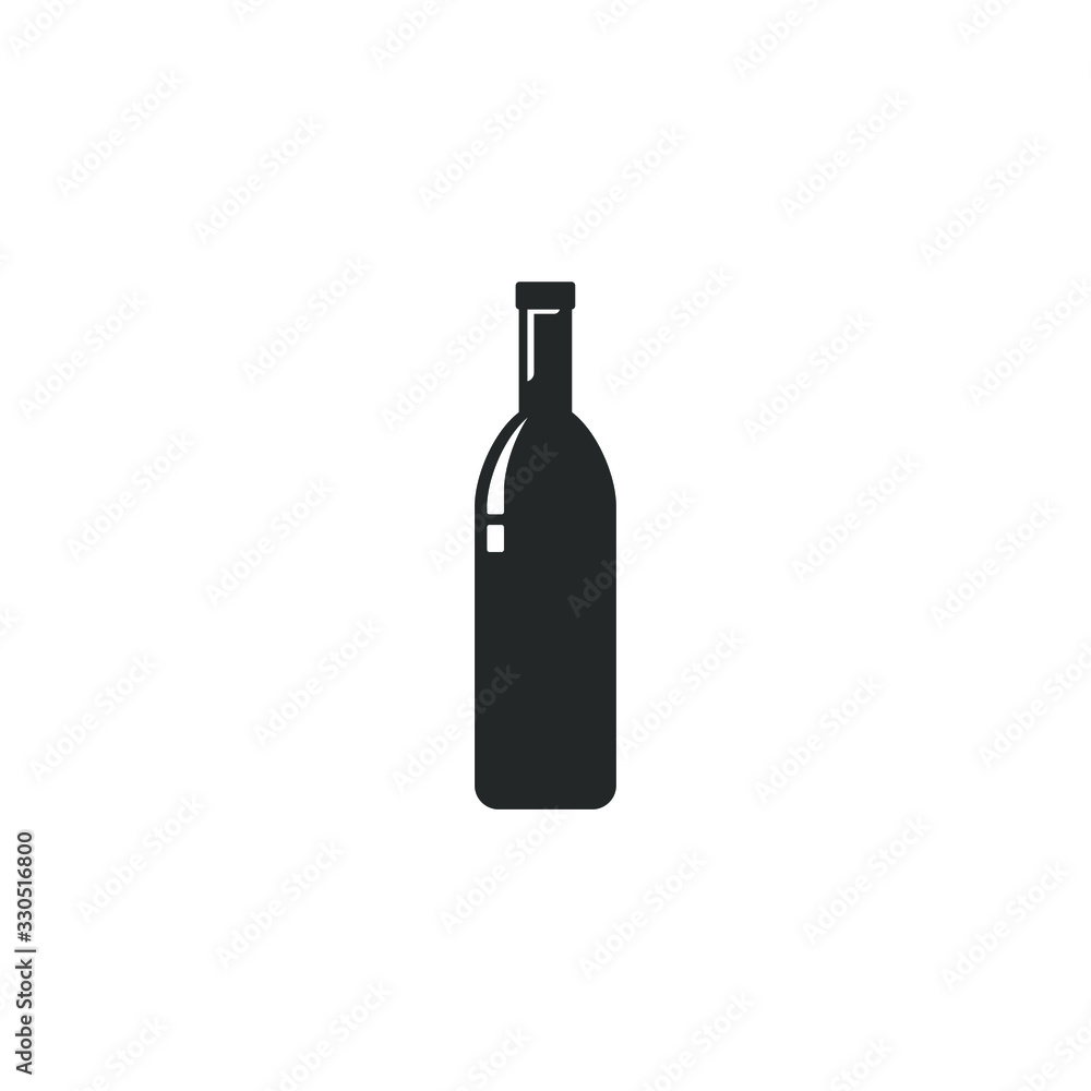 Aufkleber bottle icon template color editable. bottle symbol vector sign isolated on white background illustra