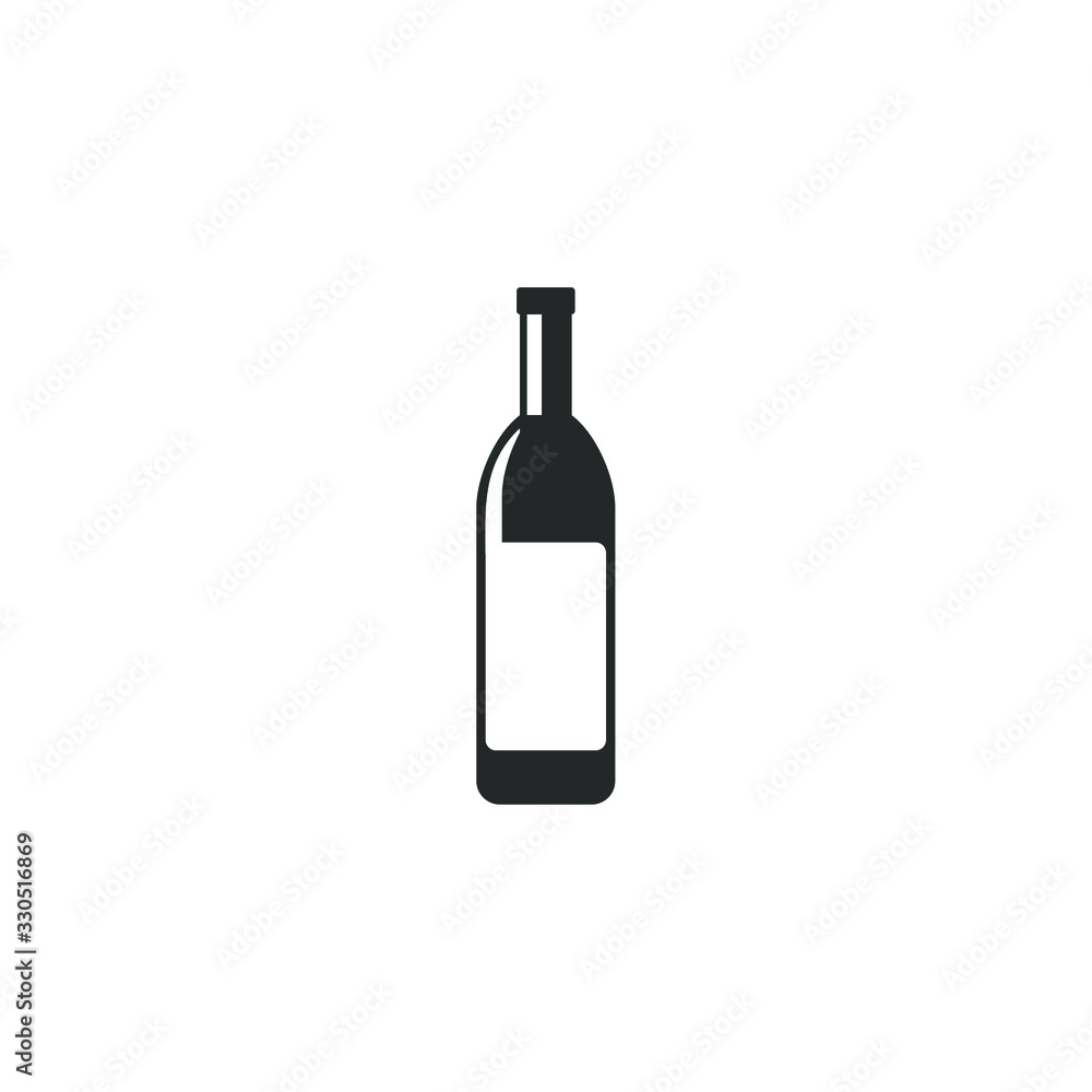 Aufkleber bottle icon template color editable. bottle symbol vector sign isolated on white background illustra