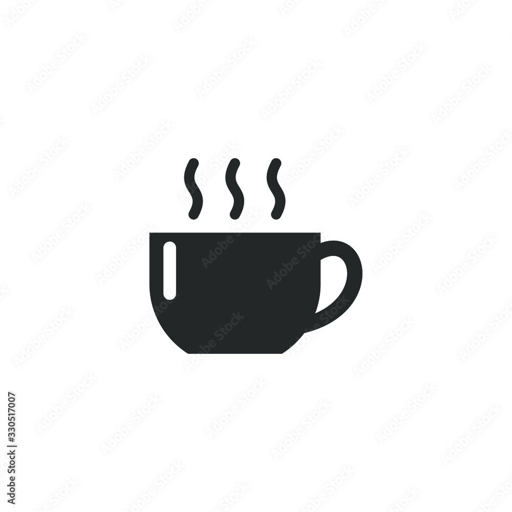 Poster coffee cup icon template color editable. coffee cup symbol vector sign isolated on white background 