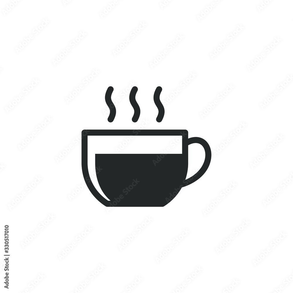 Poster coffee cup icon template color editable. coffee cup symbol vector sign isolated on white background 