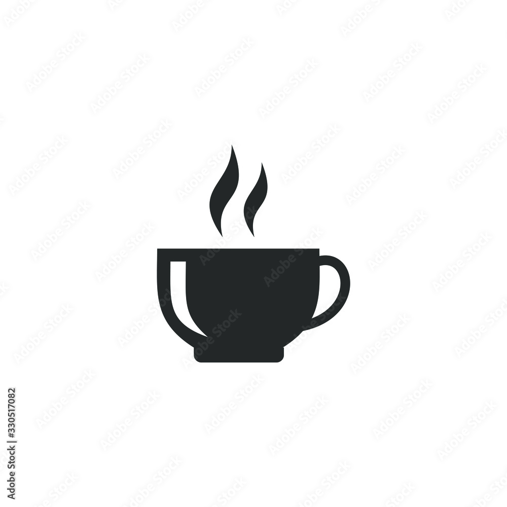 Poster coffee cup icon template color editable. coffee cup symbol vector sign isolated on white background 