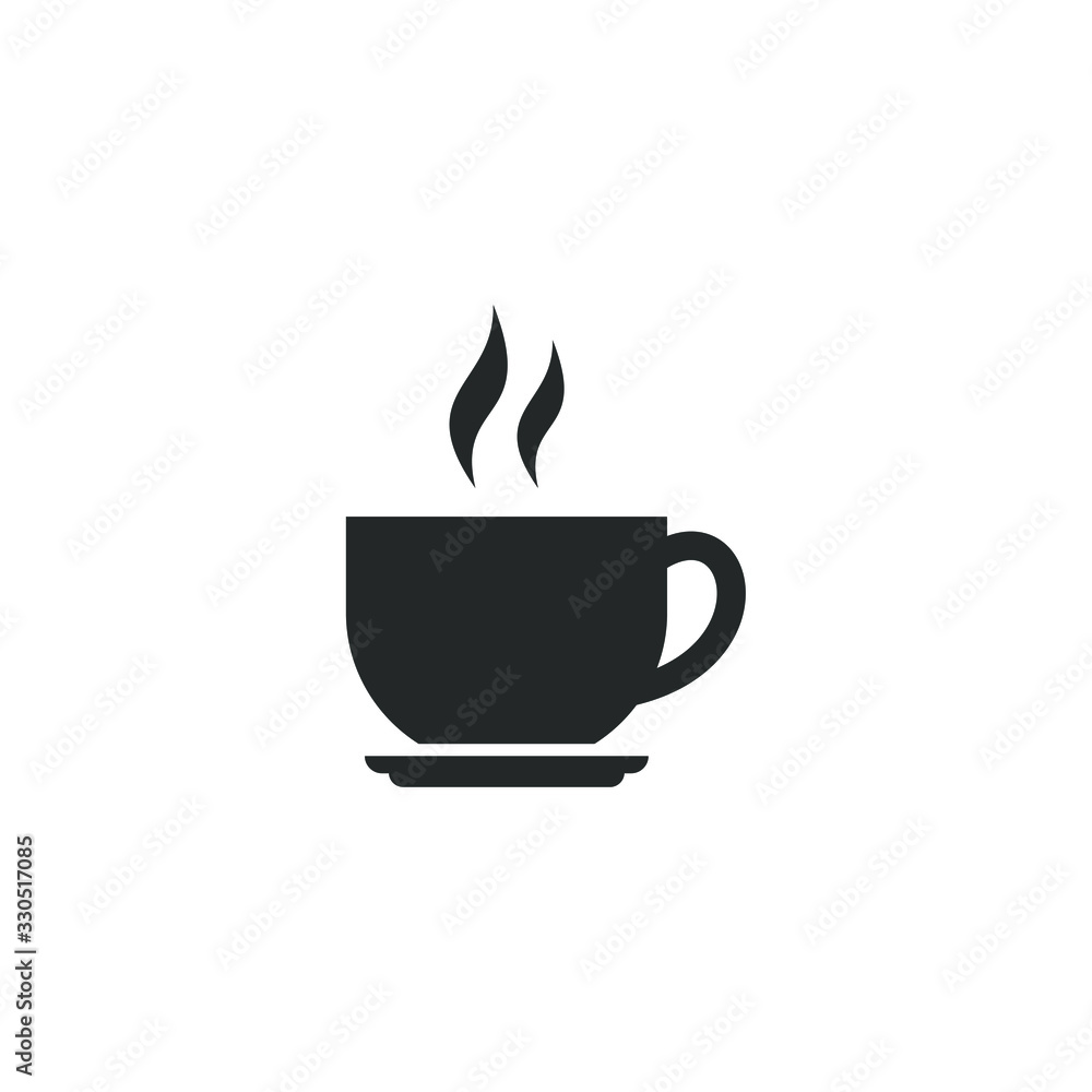 Poster coffee cup icon template color editable. coffee cup symbol vector sign isolated on white background 