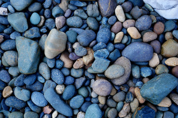 stone background, pebbles on the beach