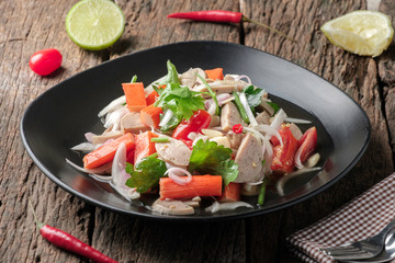 Pork stick spicy salad thai recipe.