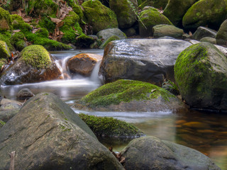 Multiple exposure of a rocky ravine located in the highlands near the town of Villa de Leyva in the central Andes of Colombia.