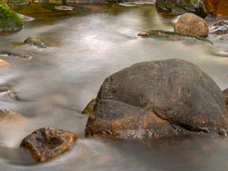 Multiple exposure of a rocky ravine located in the highlands near the town of Villa de Leyva in the central Andes of Colombia.