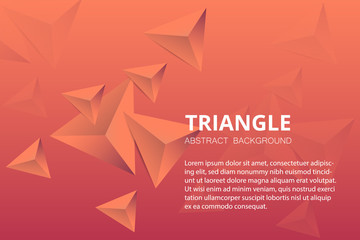 Triangle background. Modern abstract background design of triangular pyramids. Applicable for logos, banners, brochures, covers, flyers.