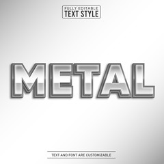 Metallic chrome and iron shining realistic 3D text effect