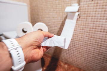 Toilet Paper In A Bathroom