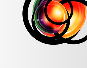 Abstract background - glossy glass bubbles, abstract sphere shapes. Vector Illustration For Wallpaper, Banner, Background, Card, Book Illustration, landing page