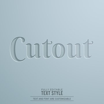 Cutout paper 3D editable text effect