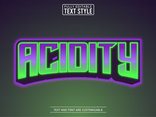 Acid poison cool modern esport logo text effect