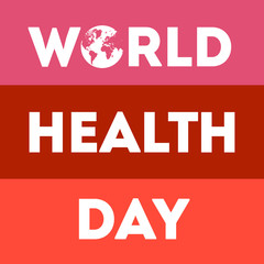 World Health Day. Logo with the inscription.