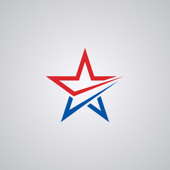 Obraz premium American Star Logo Design