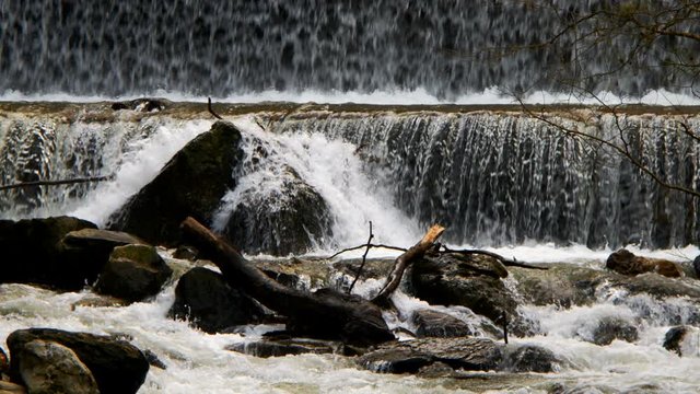 Natural Waterfall and River
