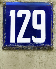 the house number 1 2 9
