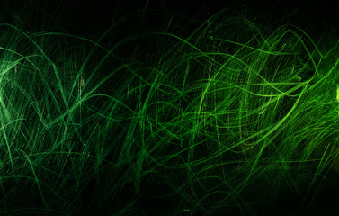 Abstract background in dark tones with green lines