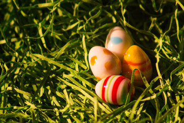 Ostereier im Nest