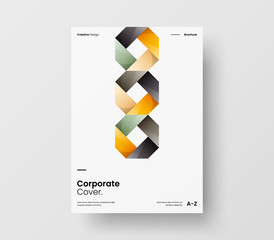 Amazing business presentation vector A4 vertical orientation front page mock up. Modern corporate report cover abstract geometric illustration design layout. Company identity brochure template.