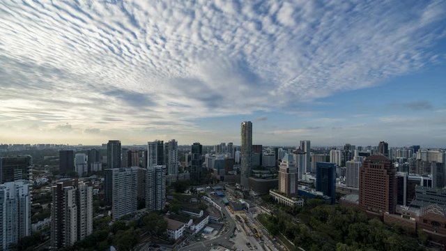 [Time-lapse video]Singapore skyscraper at magic hour