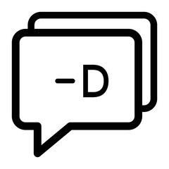 Speech bubble icon illustration. Text message, chatting, texting symbols. Online communication, conversation sign. Chat bubble icon for modern style web and mobile applications.