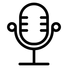 Microphone icon. Radio mic symbol. Karaoke sign. Icon illustration for perfect web and mobile UI concept.