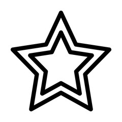 Decorative star icon in line style.